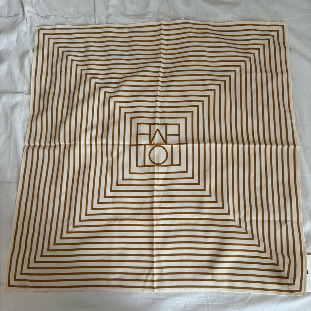 Toteme silk monogrammed scarf